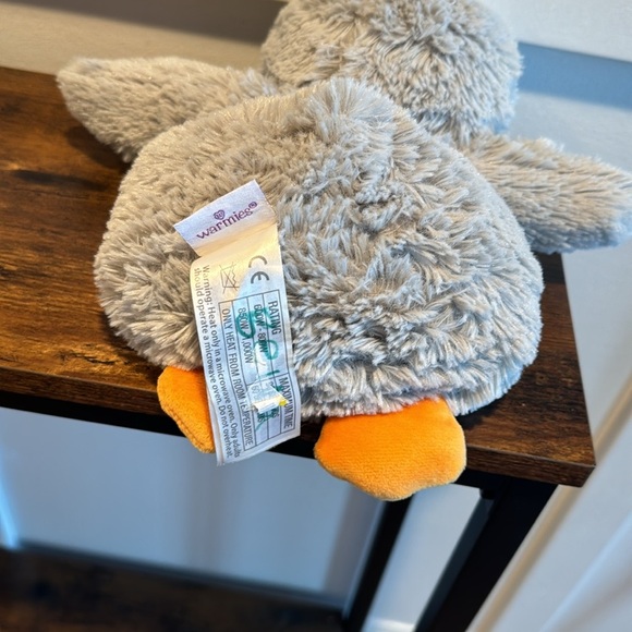 Large size Penguin Warmie Warm Weighted Gray Penguin Warmies in a Microwave - Picture 5 of 7